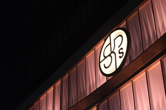Beijing,China-September 11th 2022: close up Beijing SKP-S Department Store sign. Luxury shopping mall brand.