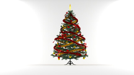 Christmas Tree isolated on white background