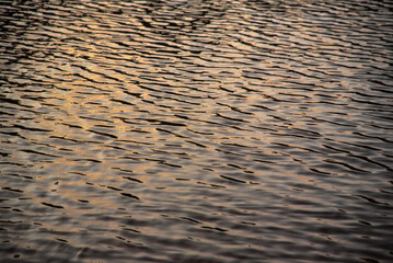 light reflected on water with waves