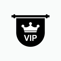 VIP Icon. Very Important Person or Priority Illustration As A Simple Vector Sign & Trendy Symbol for Design and Websites, Presentation or Mobile Application.     