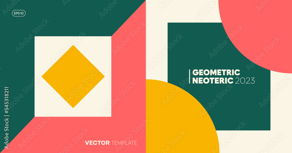 Poster modern cover design template. abstract geometric shape pattern background. minimal page layout for p