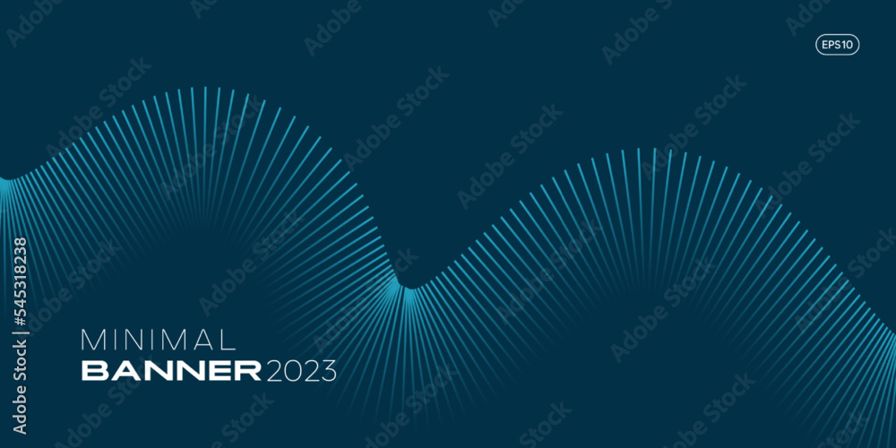 Aufkleber minimal banner design template with wavy lines. minimal page layout for business presentations and a