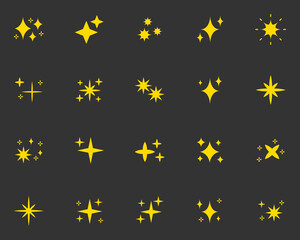 Set of sparkle icons