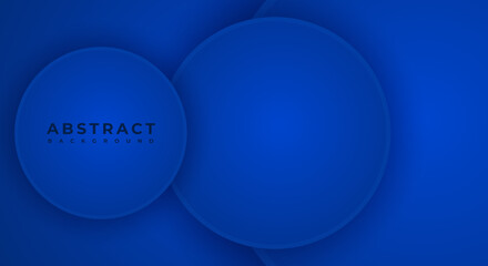 Abstract 3D Background Circle Blue Papercut Layer with Copy Space for Text or Message