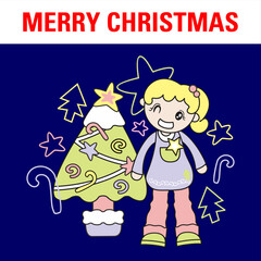 graphic artwork christmas element design for banner decorate,card and etc.
