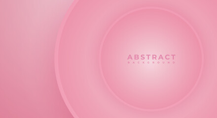 Abstract 3D Background Circle Pink Papercut Layer with Copy Space for Text or Message