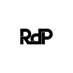rdp letter initial monogram logo design