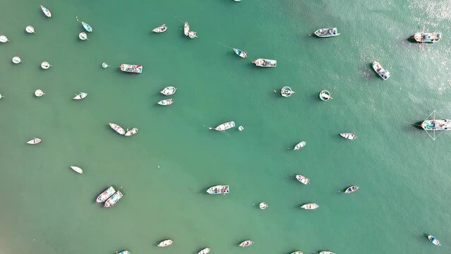 The Fishing village in Mui Ne Vietnam Zoom Out