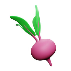 PNG 3d rendering of beetroot vegetable for your content asset needs