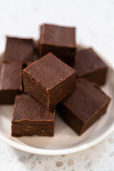 Homemade plain fudge