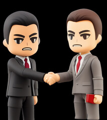 Businessmen shaking hands, Generative AI