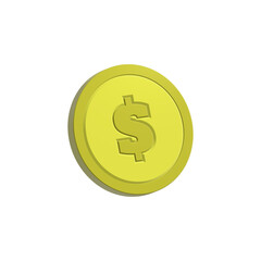 golden dollar coin 3d 