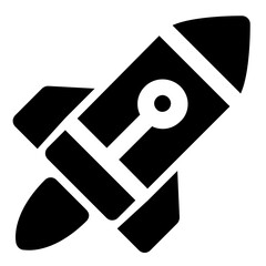 Icon Rocket With Style Glyph