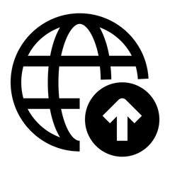 Icon Global Upload With Style Glyph