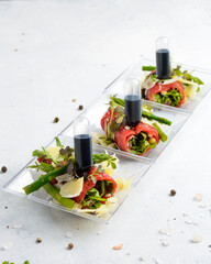 buffet appetizer with beef and parmesan