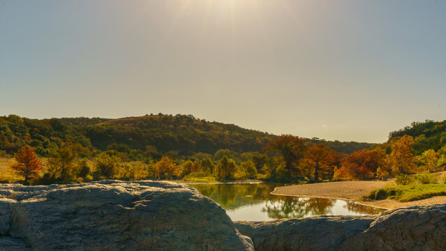 Fall at Pedernales Falls State Park in Blanco, Texas (Texas Hill Country)