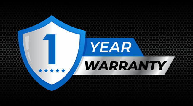 Premium Vector | 1 year vector warranty icon badge packaging sticker