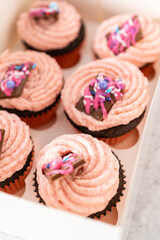Chocolate strawberry cupcakes
