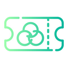 ticket gradient icon