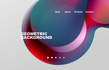 Abstract liquid background for your landing page design. Web page for website or mobile app wallpaper