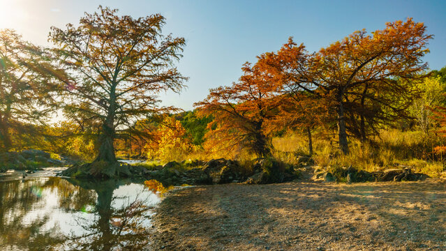 Fall at Pedernales Falls State Park in Blanco, Texas (Texas Hill Country)