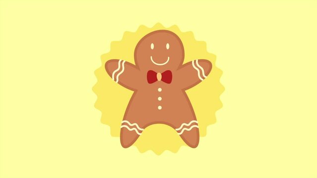 merry christmas ginger cookie animation