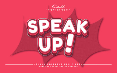editable Speak up editable text effect perfect for organization promotionla tools.typhography logo