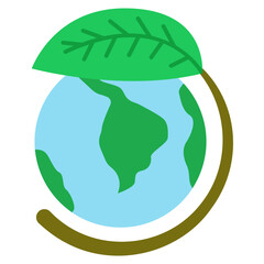 go green earth. ecology nature conservation illustration
