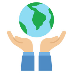 earth in hand. save earth and environment nature