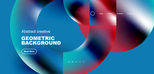 Shiny circles and round elements geometric background. Vector illustration for wallpaper, banner, background, leaflet, catalog, cover, flyer