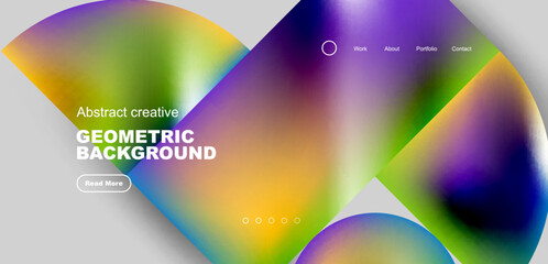 Abstract circles and round elements geometric background. Vector illustration for wallpaper, banner, background, leaflet, catalog, cover, flyer