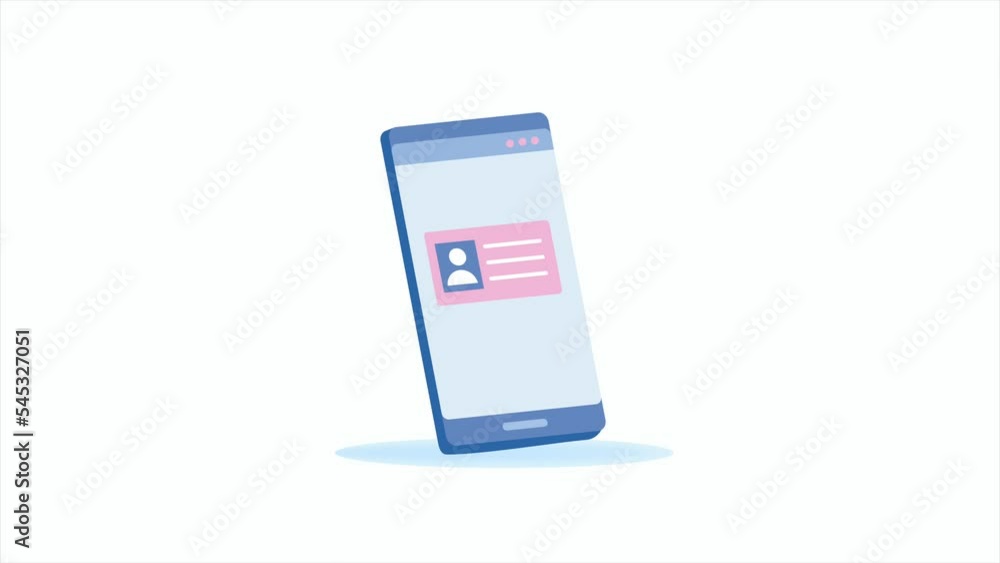 Poster smartphone with user account animation
