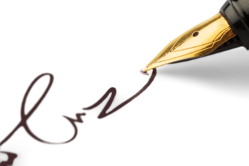 Vintage pen with Business signature