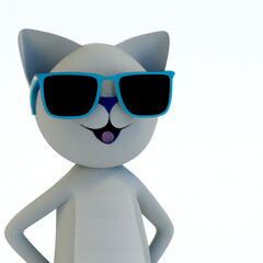 cat with sunglasses 01
