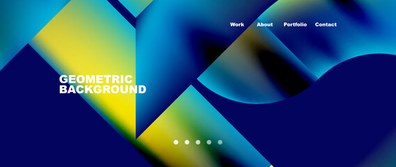 Geometric abstract background, line with fluid colors. Vector Illustration For Wallpaper, Banner, Background, Card, Book Illustration, landing page