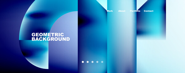 Naklejka premium Minimal geometric abstract background. Circle and line design. Trendy techno business template for wallpaper, banner, background or landing