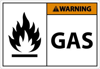 Symbol Warning Sign Gas On White Background