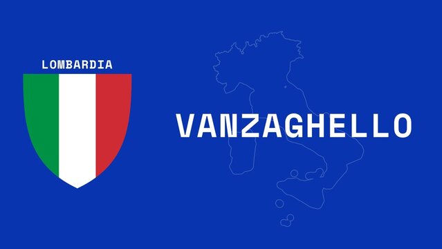 Vanzaghello: Illustration mit dem Ortsnamen der italienischen Stadt Vanzaghello in der Region Lombardia