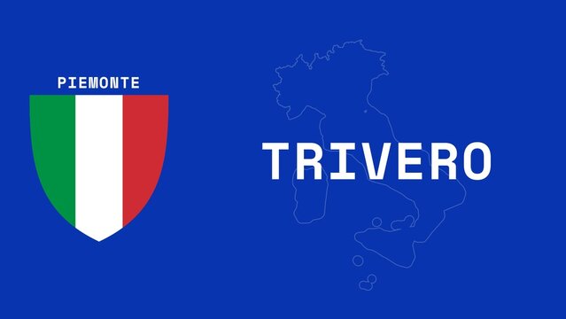 Trivero: Illustration mit dem Ortsnamen der italienischen Stadt Trivero in der Region Piemonte