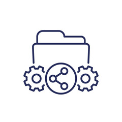 shared project or folder line icon
