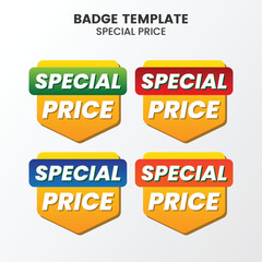 Flat sale badge template collection