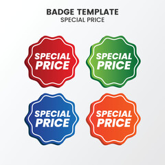 Flat sale badge template collection