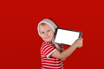 Keeping in touch with santa was never so easy - technology concept, copy space