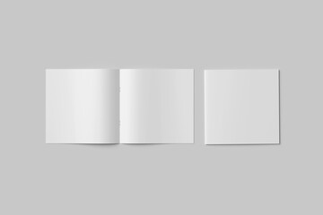 Blank Square Brouchure Mockup