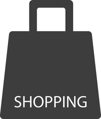 Fototapeta premium Shopping bag black shadow icon, Shop icon set.