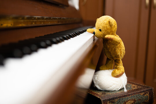 ピアノを弾くテディーベア