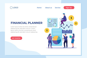 Company income statements and monthly billing, financial cooperation agreements document email, government budget plans, purchasing planning report. Illustration of website, banner, software, poster
