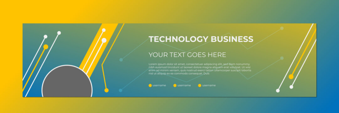Linkedin cover banner template vector, social media banner template