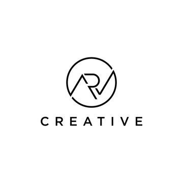 Elegant modern ARV logo design with initial letter typography for luxury corporate brand identity creative monogram icon black vector symbol simple abstract template concept