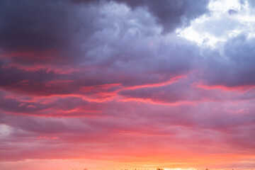 orange clouds at sunset 